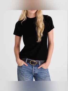 Madewell Women’s The Relaxed Tee in Velvet.Black.XS.NWT.
